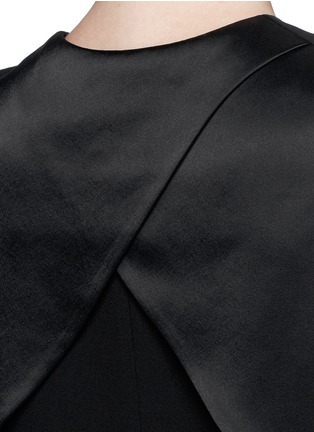 Detail View - Click To Enlarge - ALEXANDER WANG - Satin back yoke V-neck dress