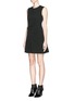 Figure View - Click To Enlarge - ALEXANDER WANG - Seam detail panelled crepe dress