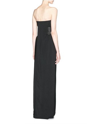 Back View - Click To Enlarge - ALEXANDER WANG - Asymmetric flap strapless crepe gown