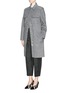 Figure View - Click To Enlarge - ALEXANDER WANG - 2-in-1 wool felt car coat