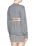 Back View - Click To Enlarge - ALEXANDER WANG - Sheer mesh waist sweater