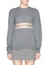 Main View - Click To Enlarge - ALEXANDER WANG - Sheer mesh waist sweater