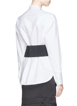 Back View - Click To Enlarge - ALEXANDER WANG - Industrial vent cotton piqué boyfriend shirt