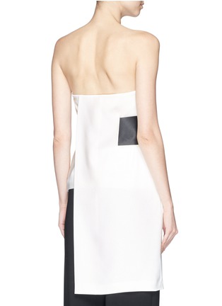 Back View - Click To Enlarge - ALEXANDER WANG - Asymmetric hem strapless crepe top