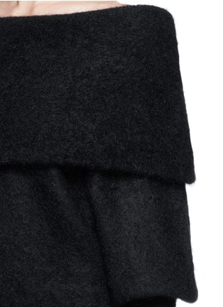Detail View - Click To Enlarge - ACNE STUDIOS - 'Daze' mohair wool convertible shawl collar top