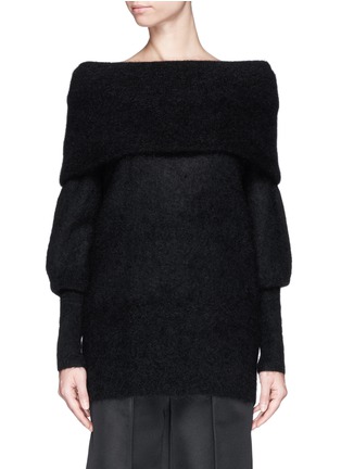 Main View - Click To Enlarge - ACNE STUDIOS - 'Daze' mohair wool convertible shawl collar top