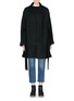 Detail View - Click To Enlarge - ACNE STUDIOS - 'Hava' tie front oversize boiled wool coat