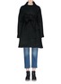 Main View - Click To Enlarge - ACNE STUDIOS - 'Hava' tie front oversize boiled wool coat