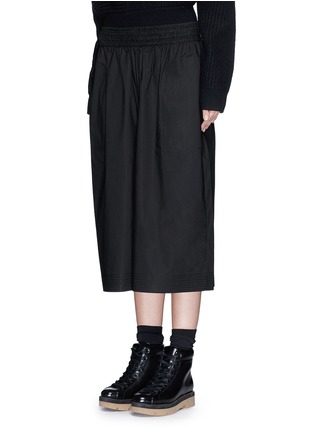 Front View - Click To Enlarge - ACNE STUDIOS - 'Morello Pop' shirred waist poplin culottes