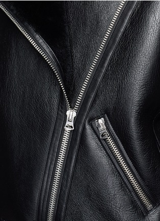 Detail View - Click To Enlarge - ACNE STUDIOS - 'Velocite' shearling leather jacket