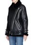 Front View - Click To Enlarge - ACNE STUDIOS - 'Velocite' shearling leather jacket