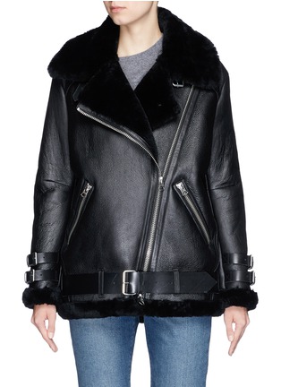 Main View - Click To Enlarge - ACNE STUDIOS - 'Velocite' shearling leather jacket