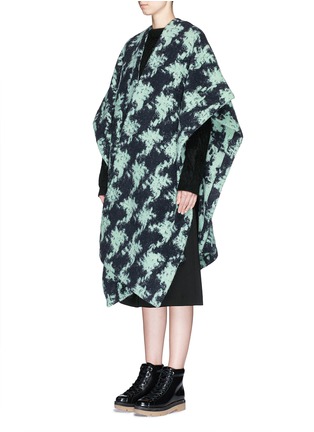 Front View - Click To Enlarge - ACNE STUDIOS - 'Aletta' marble alpaca-wool wrap coat