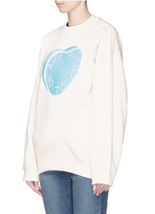 Front View - Click To Enlarge - ACNE STUDIOS - 'Say No to Drugs' embroidery sweatshirt