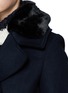 Detail View - Click To Enlarge - ACNE STUDIOS - 'Era' faux fur collar Melton coat