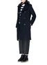 Figure View - Click To Enlarge - ACNE STUDIOS - 'Era' faux fur collar Melton coat