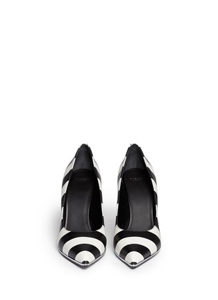 Figure View - Click To Enlarge - GIVENCHY - Stripe print leather pumps