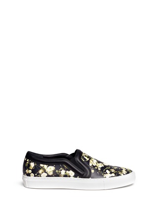 Main View - Click To Enlarge - GIVENCHY - Baby's breath floral print leather skate slip-ons