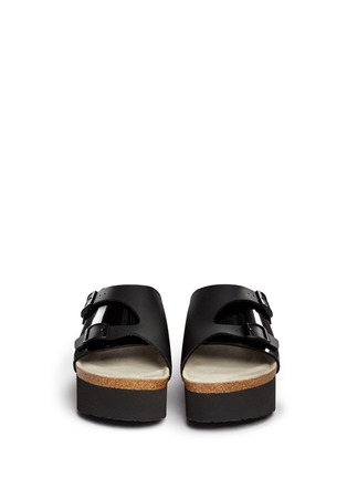 Figure View - Click To Enlarge - SACAI - Double buckle flatform slide sandals