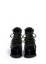 Figure View - Click To Enlarge - SACAI - Open vamp patent leather platform mountain boots