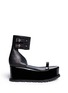 Main View - Click To Enlarge - SACAI - Patent leather ankle cuff platform sandals
