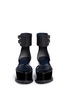 Figure View - Click To Enlarge - SACAI - Patent leather ankle cuff platform sandals