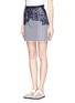 Front View - Click To Enlarge - MSGM - Lace appliqué gingham skirt
