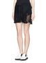 Front View - Click To Enlarge - STELLA MCCARTNEY - Cloud embroidery silk shorts