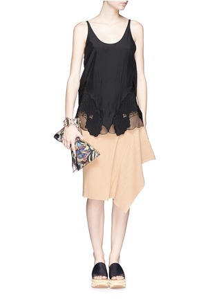 Figure View - Click To Enlarge - STELLA MCCARTNEY - Cloud embroidery silk top