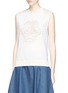 Front View - Click To Enlarge - STELLA MCCARTNEY - 'Superstellaheroes' mask embroidery mesh top