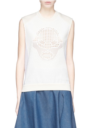 Main View - Click To Enlarge - STELLA MCCARTNEY - 'Superstellaheroes' mask embroidery mesh top