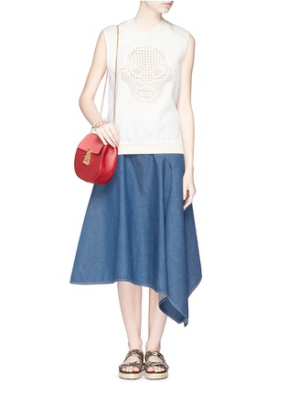 Figure View - Click To Enlarge - STELLA MCCARTNEY - 'Superstellaheroes' mask embroidery mesh top