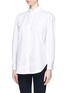 Front View - Click To Enlarge - STELLA MCCARTNEY - Bow tie back organic cotton poplin shirt