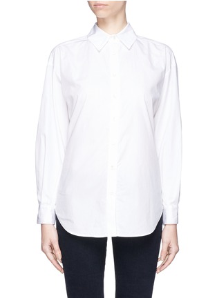 Main View - Click To Enlarge - STELLA MCCARTNEY - Bow tie back organic cotton poplin shirt