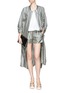 Figure View - Click To Enlarge - STELLA MCCARTNEY - Drawstring silk voile shorts