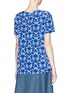 Back View - Click To Enlarge - STELLA MCCARTNEY - Cloud print bow back silk top