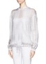 Front View - Click To Enlarge - STELLA MCCARTNEY - Check print silk hoodie