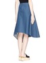 Back View - Click To Enlarge - STELLA MCCARTNEY - 'Yvonne' asymmetric drape denim skirt