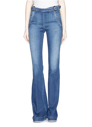 Main View - Click To Enlarge - STELLA MCCARTNEY - Buckle bell bottom jeans