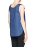 Back View - Click To Enlarge - STELLA MCCARTNEY - Horseshoe buckle embroidery denim top