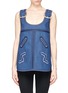 Main View - Click To Enlarge - STELLA MCCARTNEY - Horseshoe buckle embroidery denim top