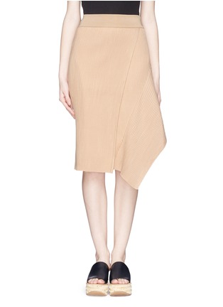 Main View - Click To Enlarge - STELLA MCCARTNEY - Rib knit asymmetric skirt