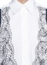 Detail View - Click To Enlarge - PREEN BY THORNTON BREGAZZI - Lace trim asymmetric peplum shirt