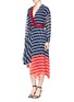 Figure View - Click To Enlarge - PREEN BY THORNTON BREGAZZI - 'Flintoff' rib trim stripe silk faux wrap dress