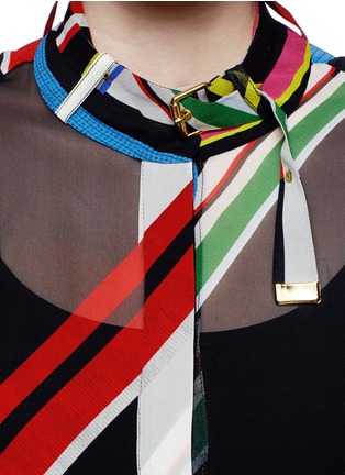 Detail View - Click To Enlarge - PREEN BY THORNTON BREGAZZI - 'Vali' multi stripe print blouse