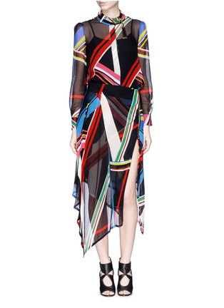 Figure View - Click To Enlarge - PREEN BY THORNTON BREGAZZI - 'Vali' multi stripe print blouse