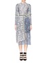 Main View - Click To Enlarge - PREEN BY THORNTON BREGAZZI - 'Palairet' stripe crepe corded lace midi dress