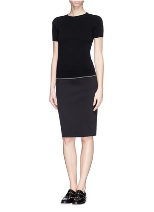 Figure View - Click To Enlarge - THE ROW - 'Brooke' short sleeve cashmere sweater