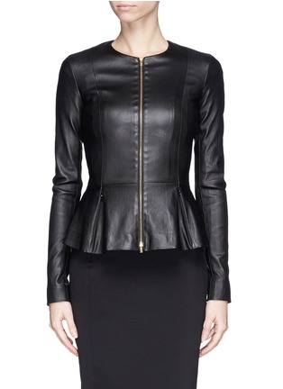 Main View - Click To Enlarge - THE ROW - 'Anasta' peplum leather jacket