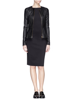 Figure View - Click To Enlarge - THE ROW - 'Anasta' peplum leather jacket